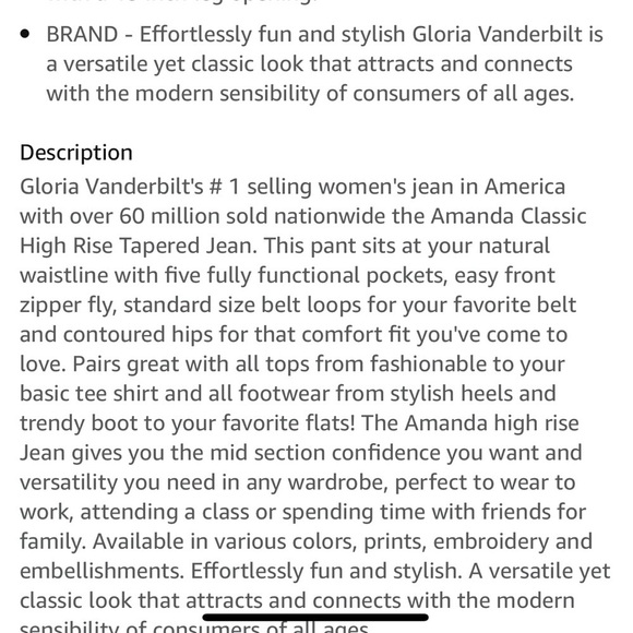 Gloria Vanderbilt Amanda Classic Tapered light wash Jeans Sz 14 - Picture 13 of 14